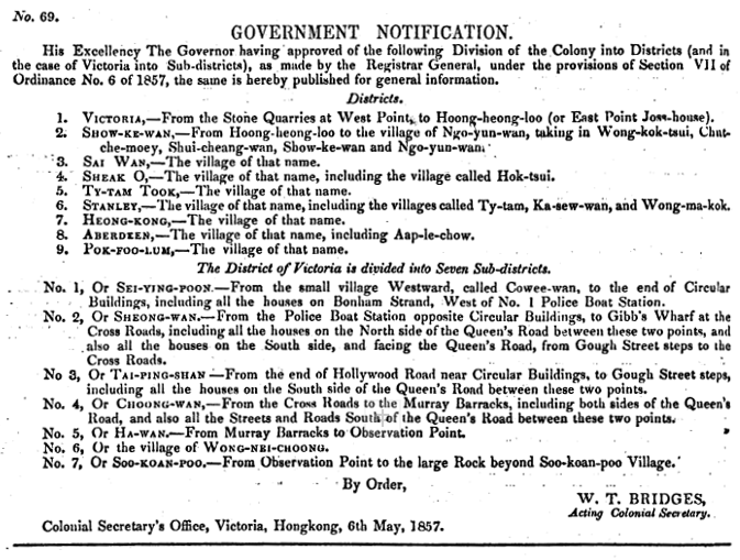 Government Notification No. 69, 1857