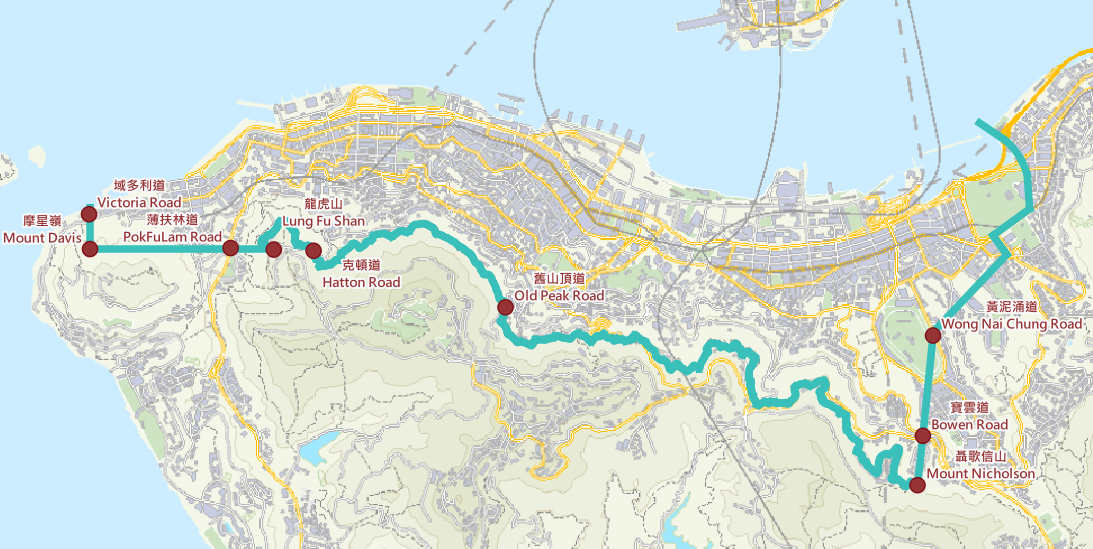 Location of City of Victoria Boundary Stones (SMO)